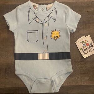 New Baby Boy Size 3-6 Months Police Officer Onesie Bodysuit
